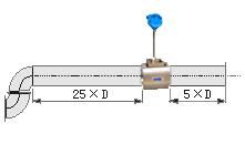 防爆渦街流量計直管段安裝要求示意圖四